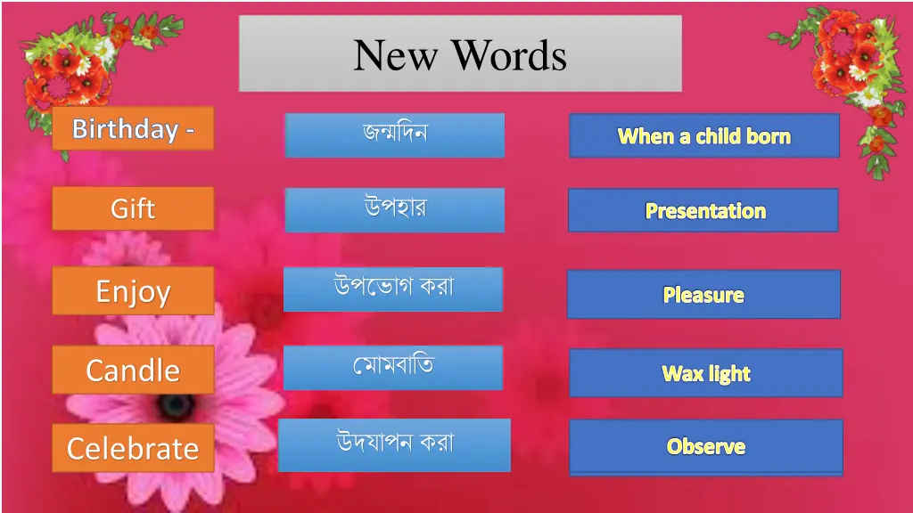 new words