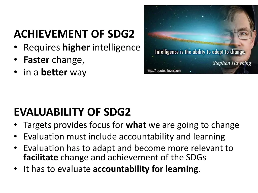 achievement of sdg2 requires higher intelligence