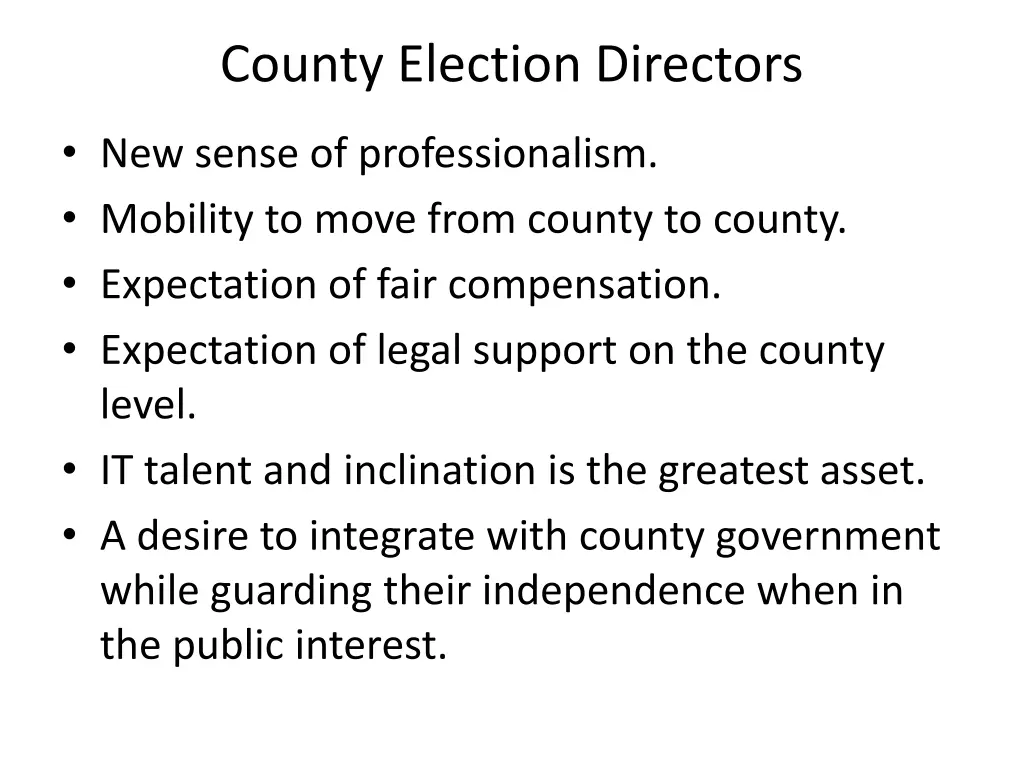 county election directors