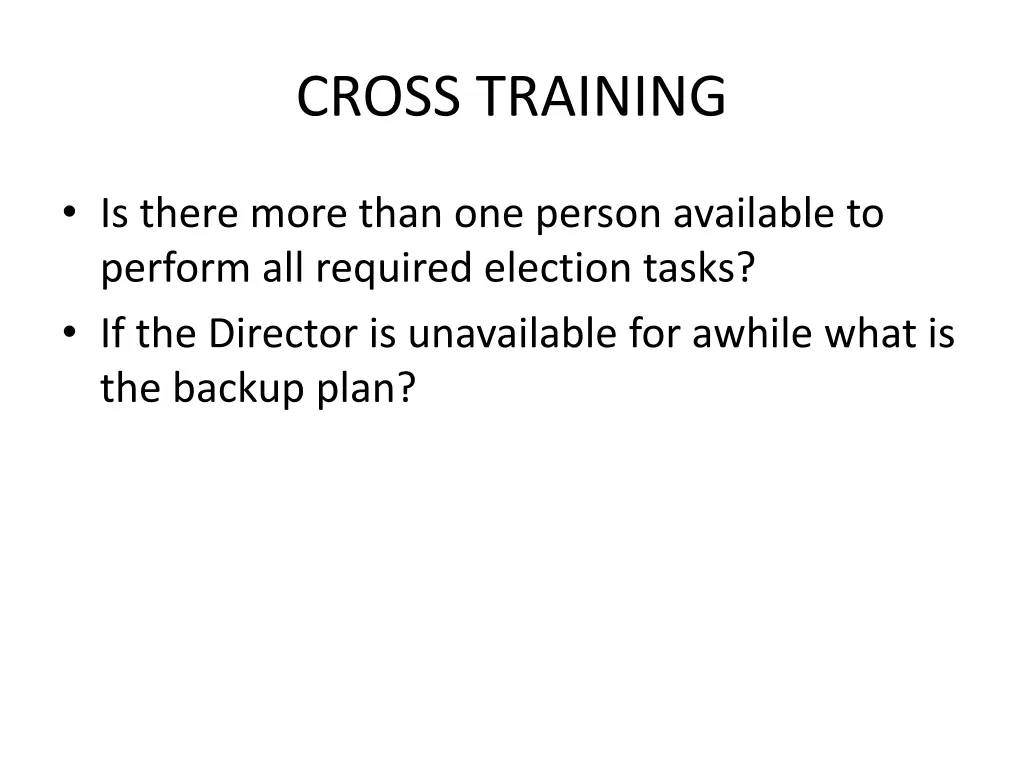 cross training