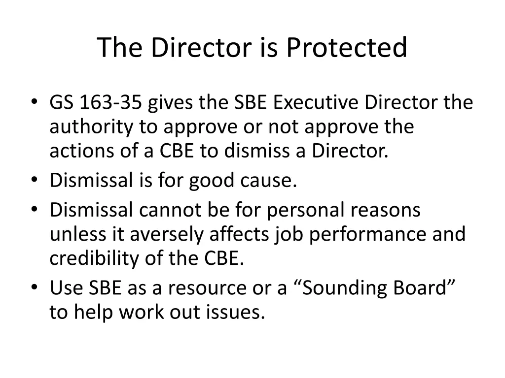 the director is protected