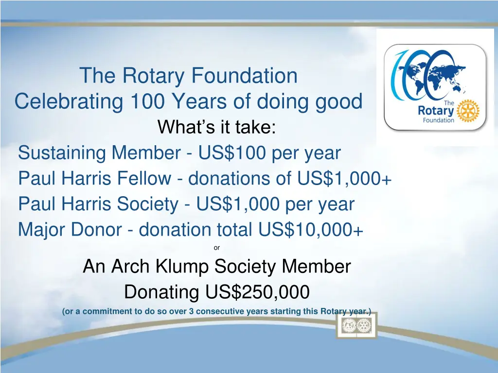 the rotary foundation celebrating 100 years 1