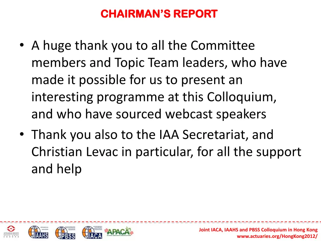 chairman s report chairman s report 12