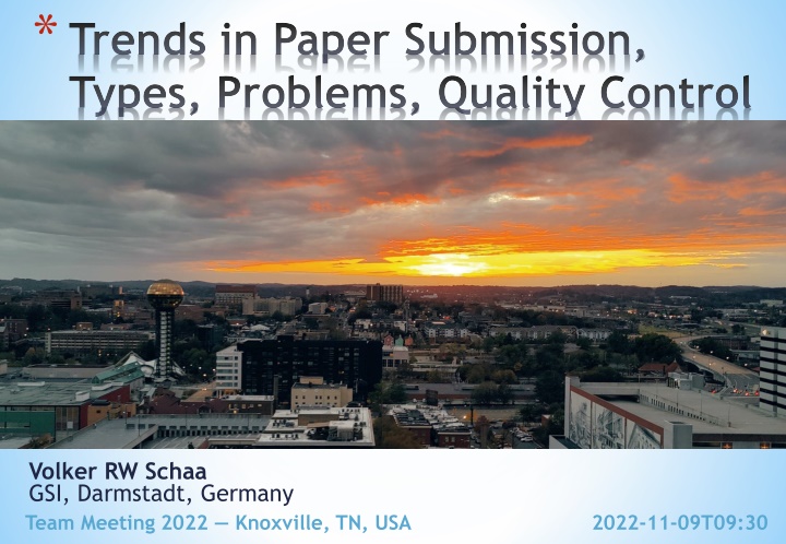 trends in paper submission types problems quality