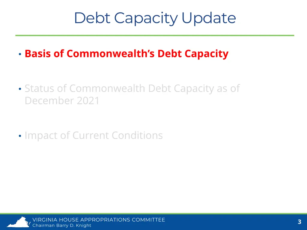 debt capacity update 2