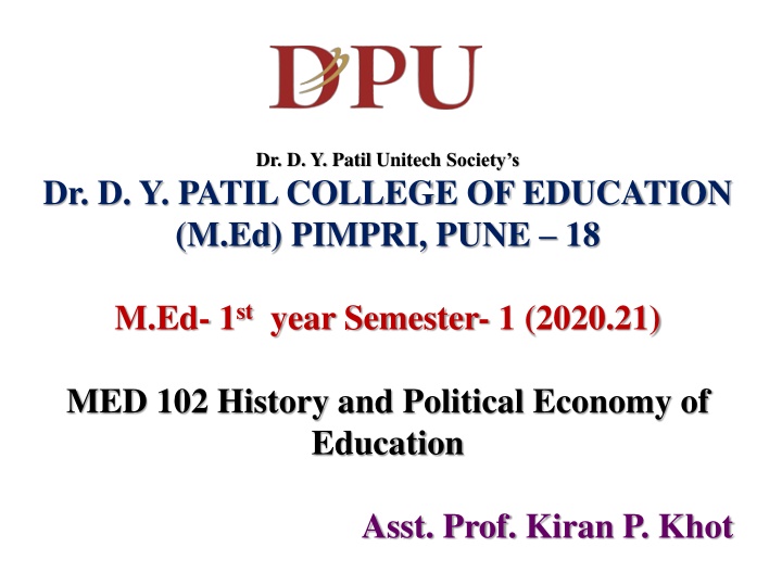 dr d y patil unitech society s