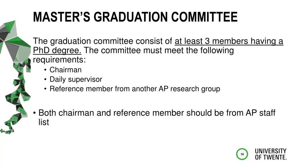 master s graduation committee