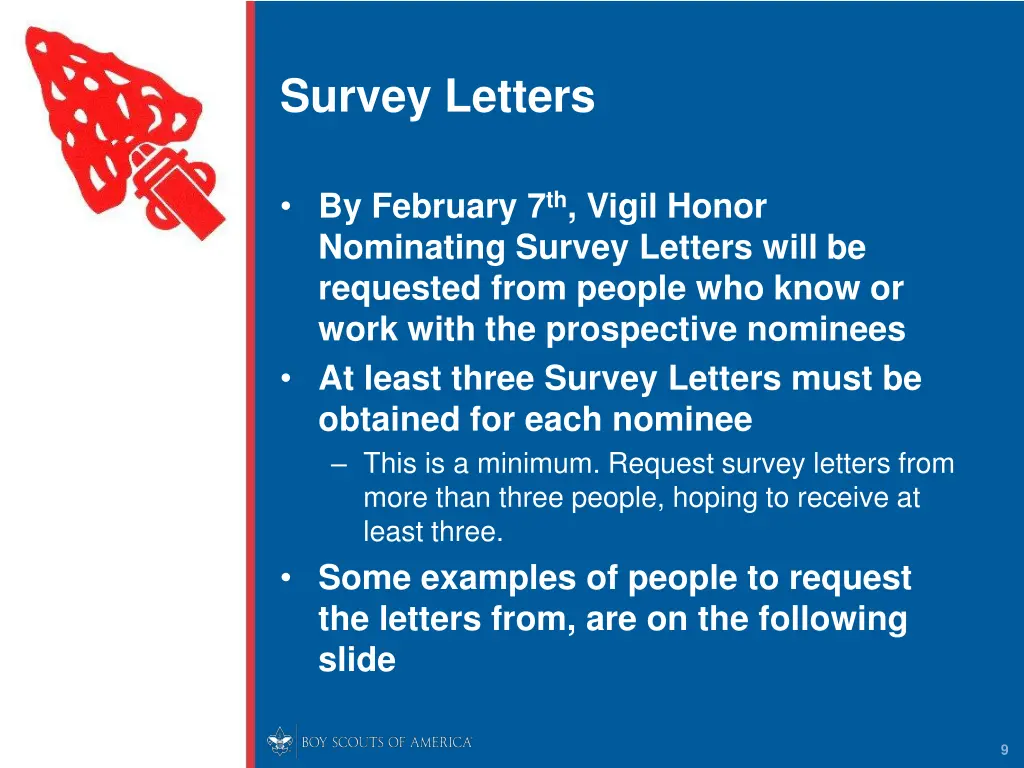 survey letters