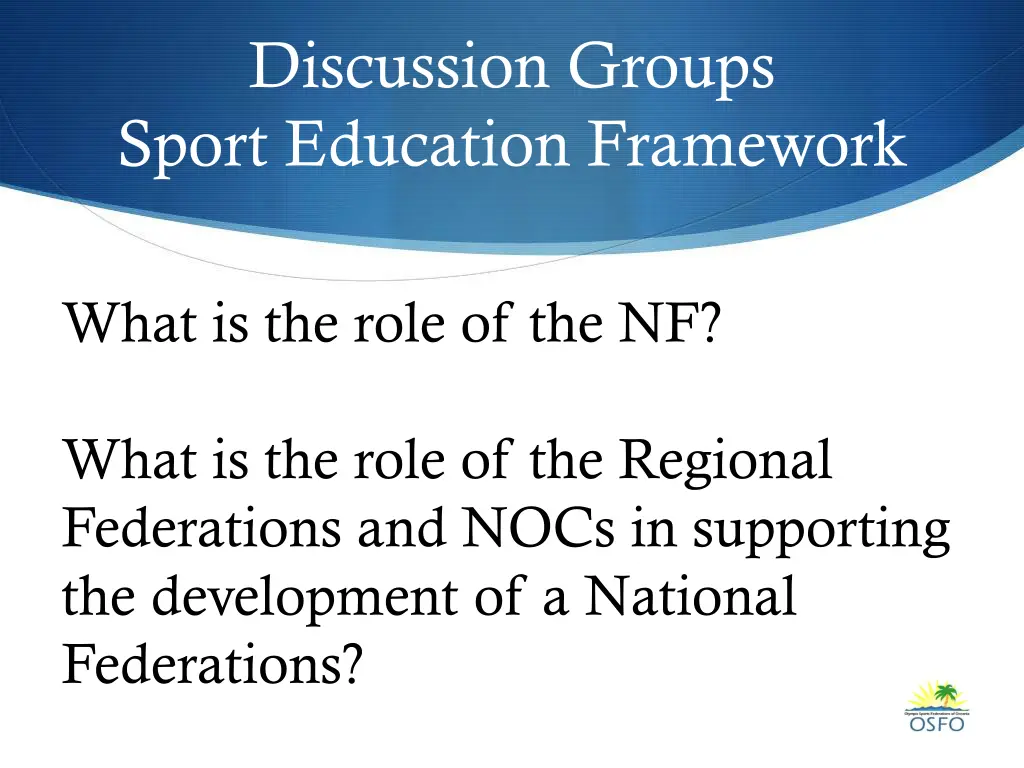 discussion groups sport education framework