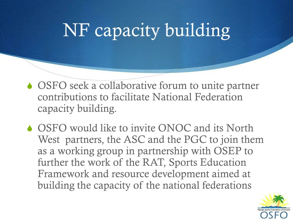 nf capacity building