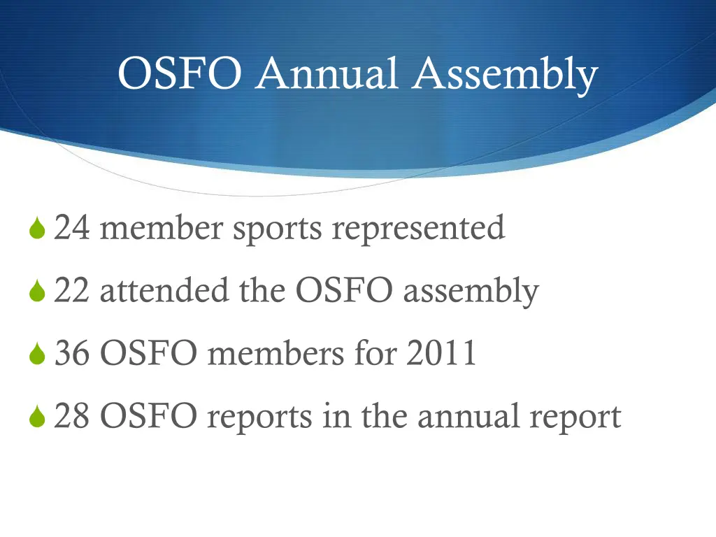 osfo annual assembly