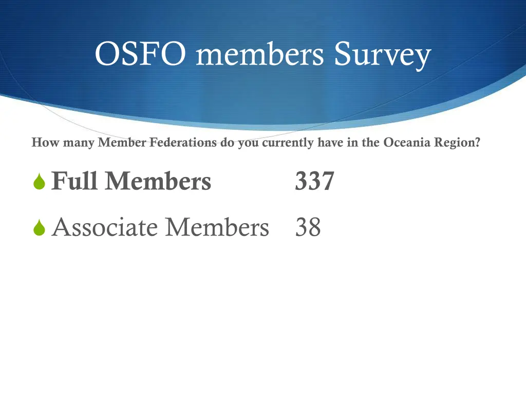 osfo members survey 2