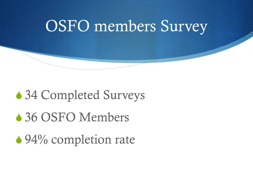 osfo members survey