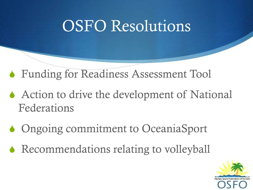 osfo resolutions