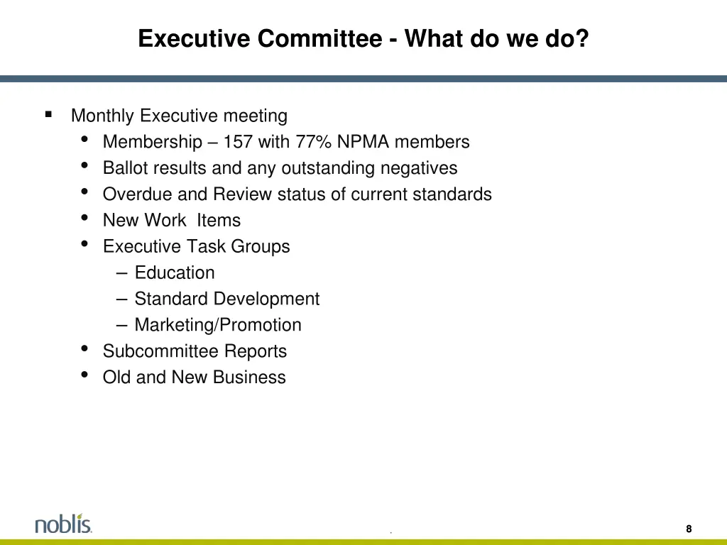 executive committee what do we do