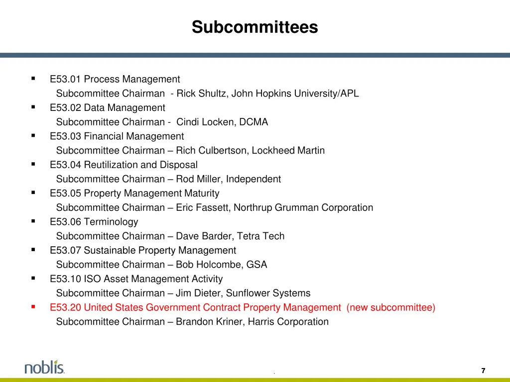 subcommittees