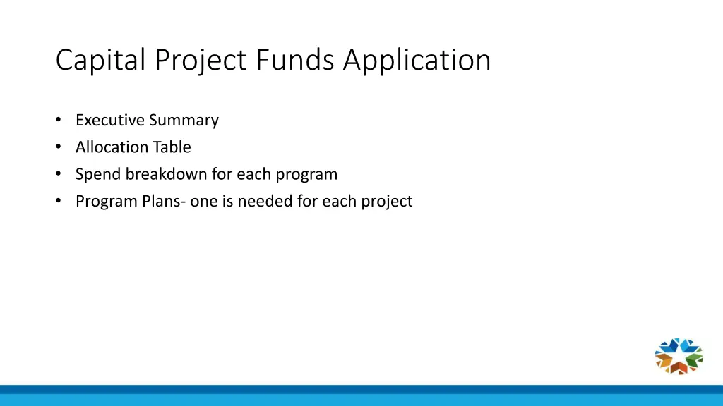 capital project funds application