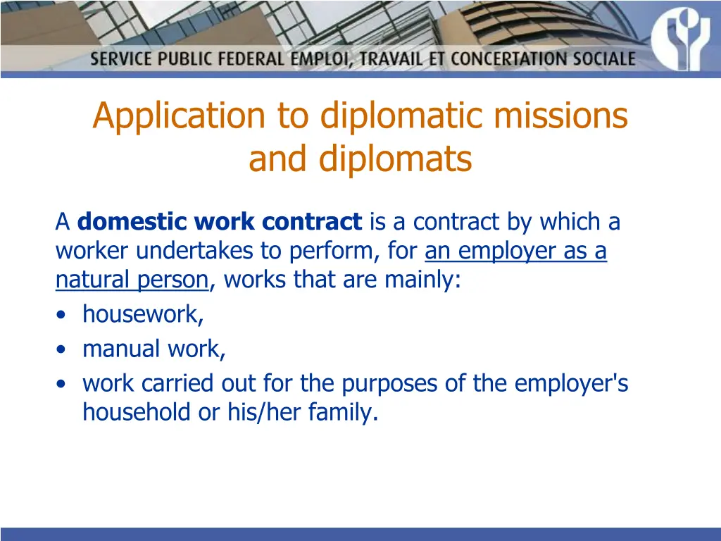 application to diplomatic missions and diplomats 7