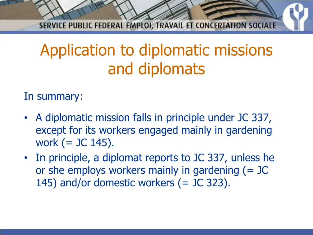 application to diplomatic missions and diplomats 8