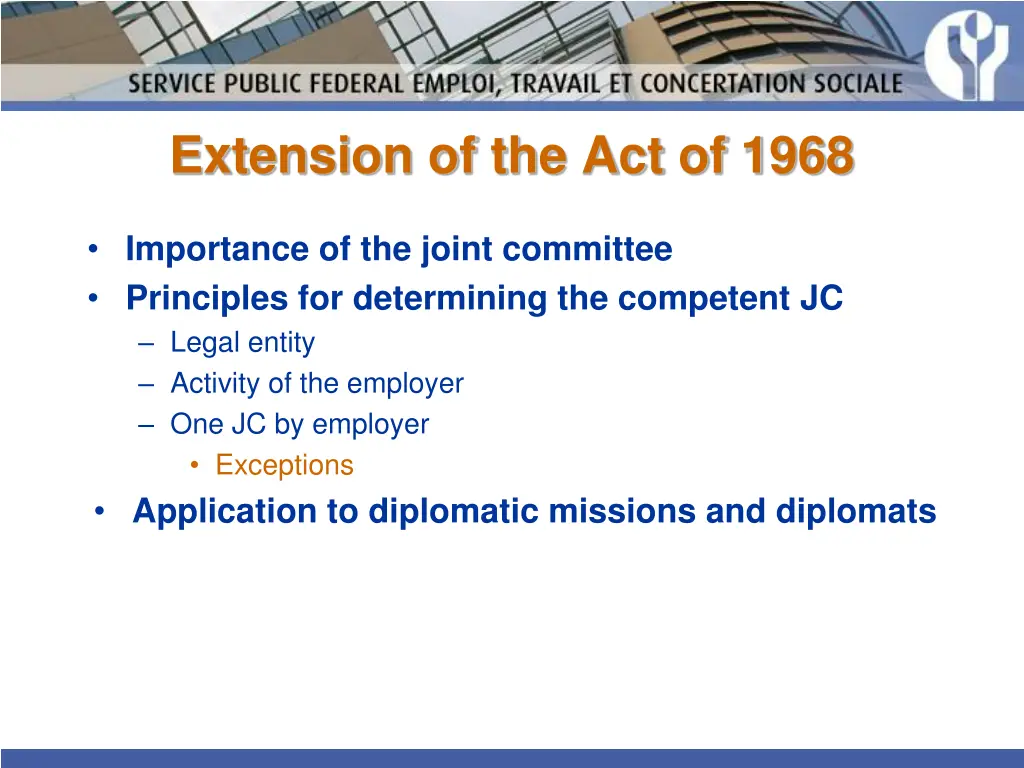 extension of the act of 1968 1