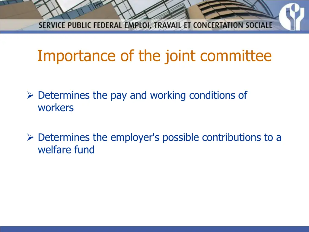 importance of the joint committee