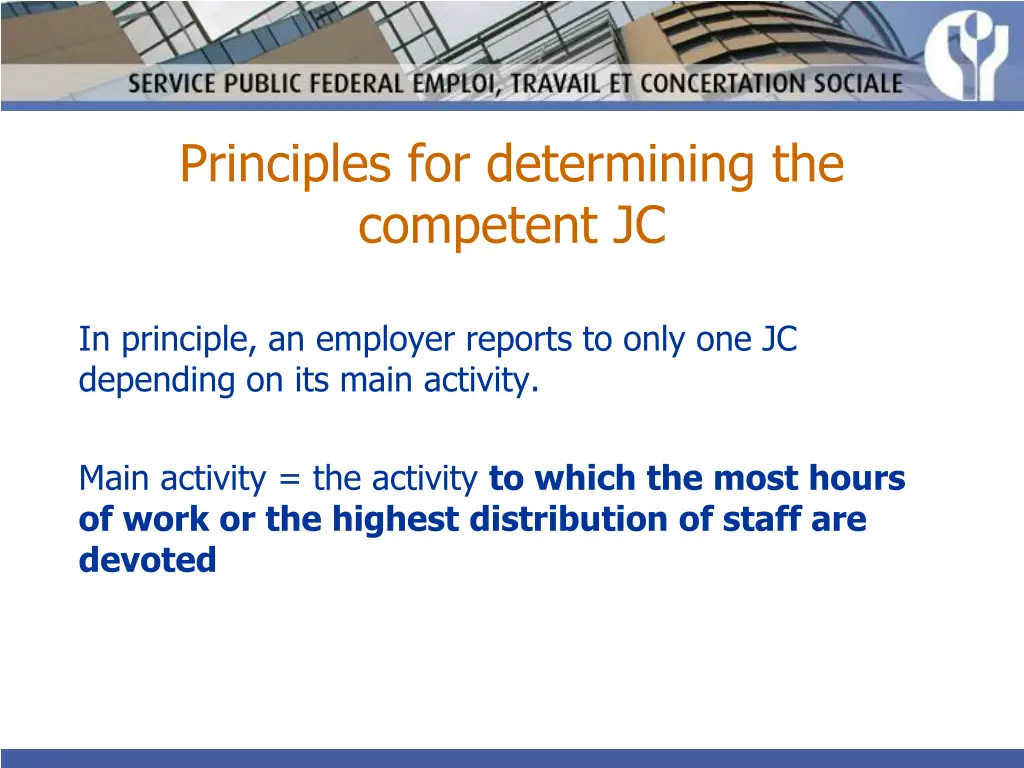 principles for determining the competent jc 2