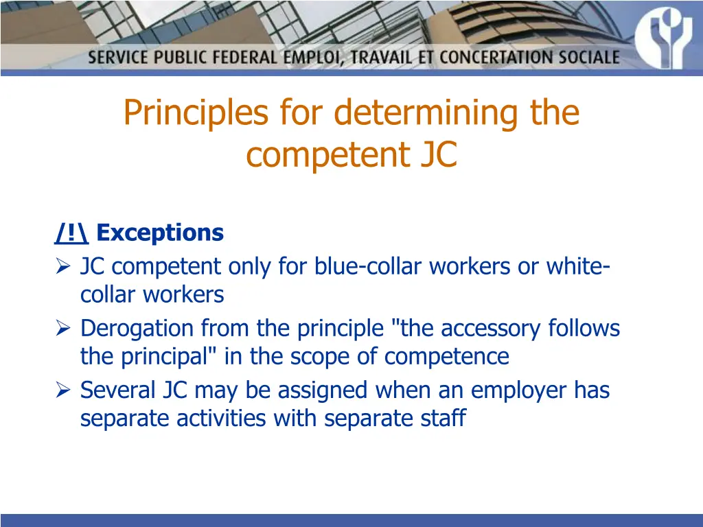 principles for determining the competent jc 3