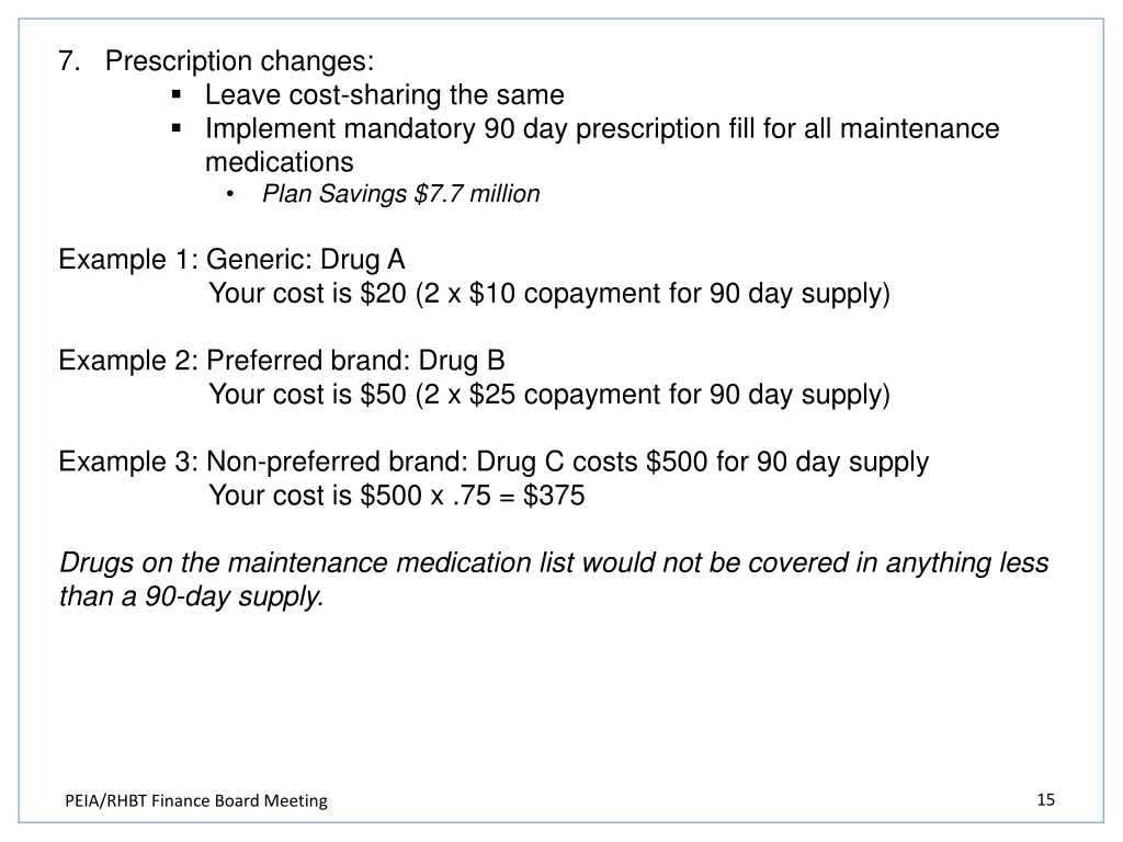 7 prescription changes leave cost sharing