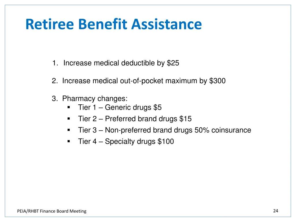 retiree benefit assistance