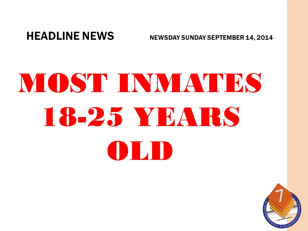 most inmates 18 25 years old