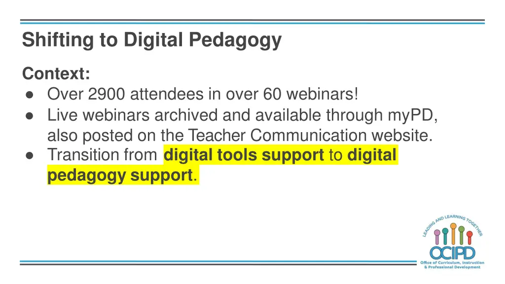 shifting to digital pedagogy