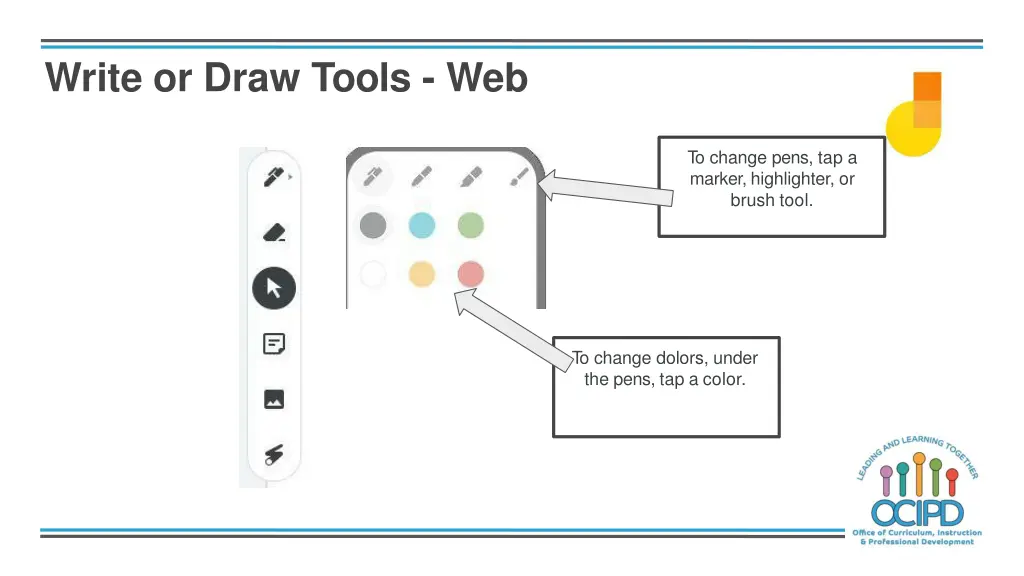 write or draw tools web