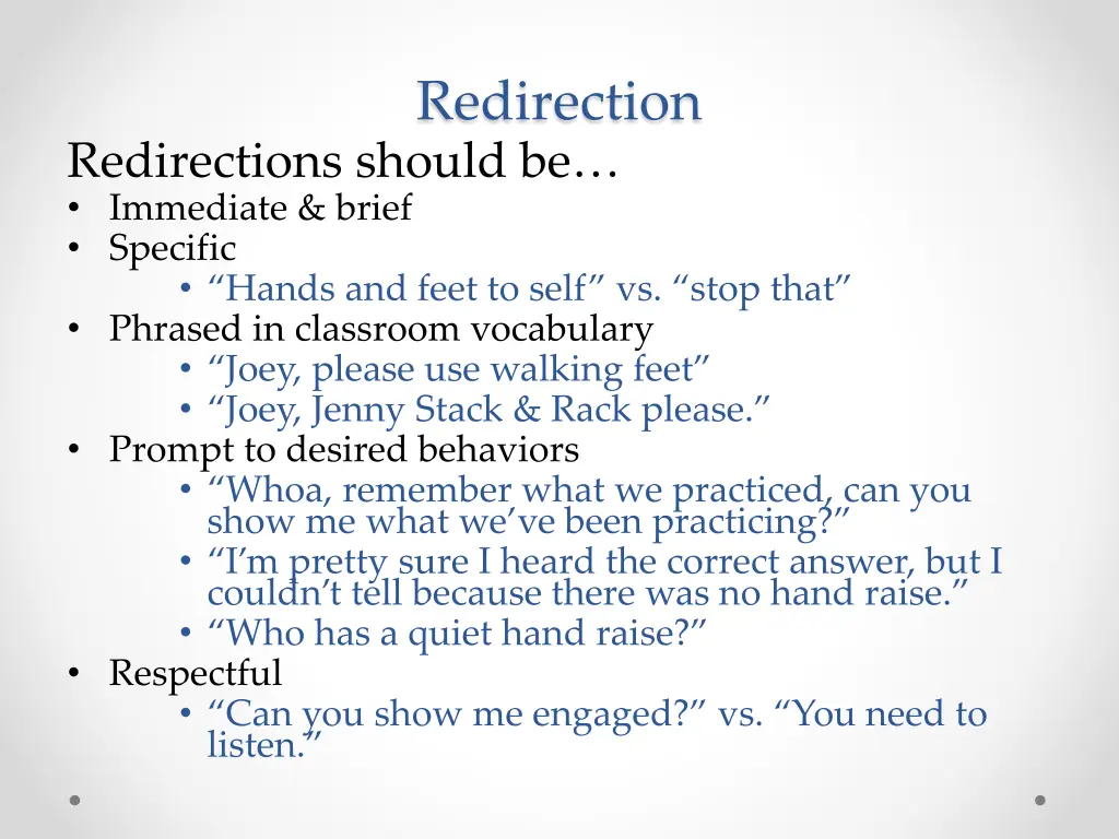 redirection