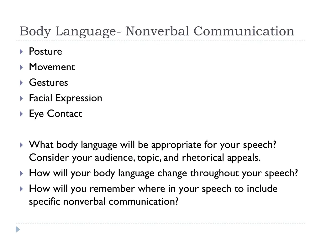 body language nonverbal communication