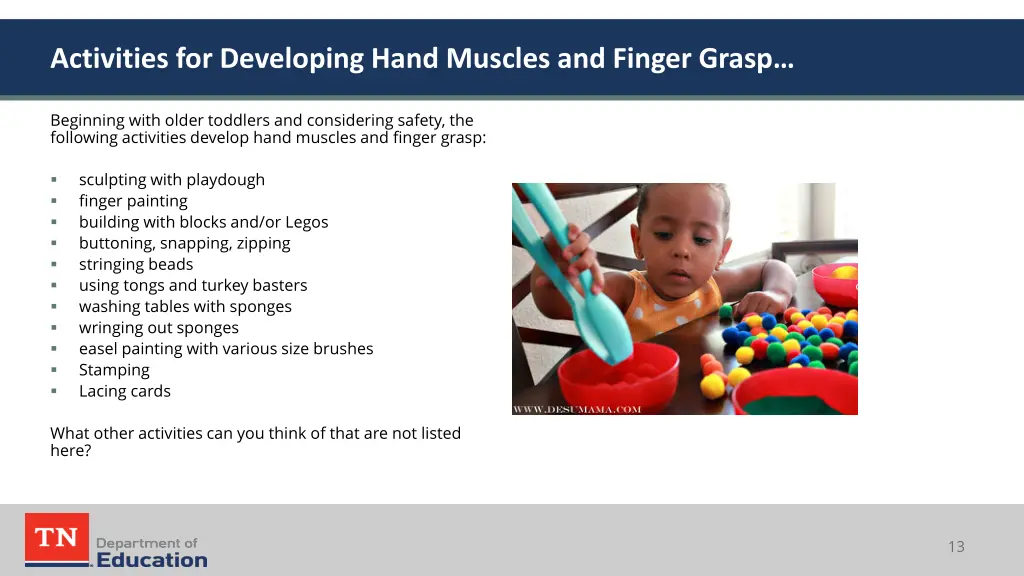 activities for developing hand muscles and finger