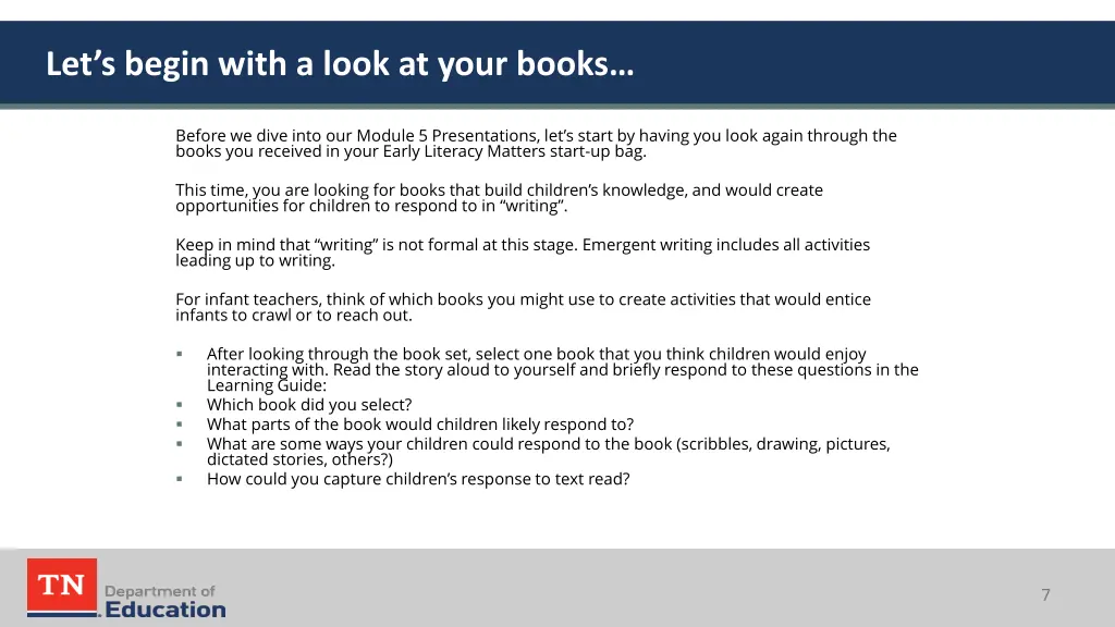 let s begin with a look at your books