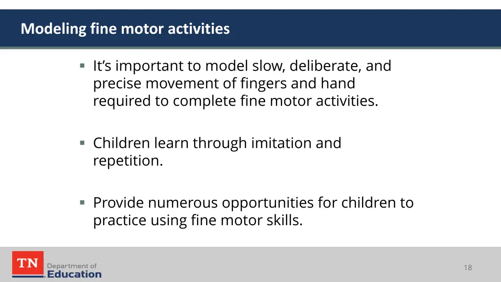 modeling fine motor activities