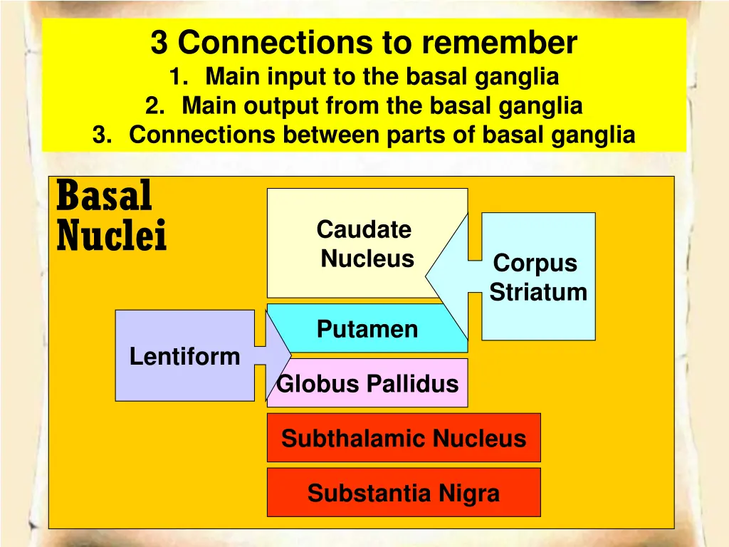 3 connections to remember 1 main input