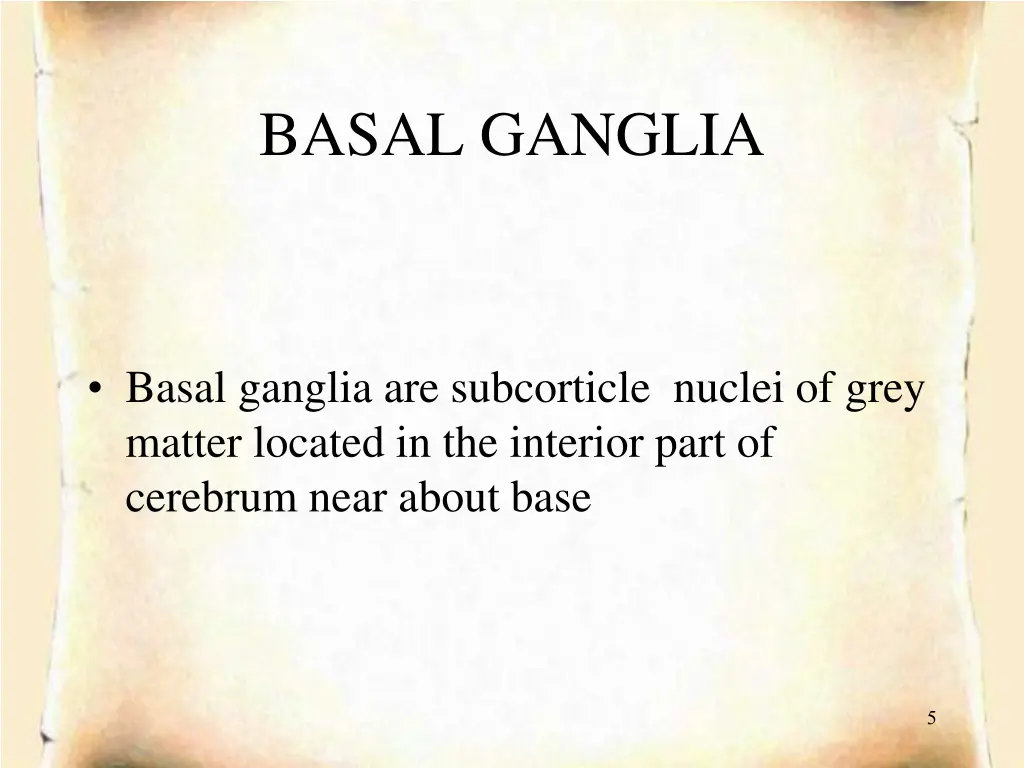 basal ganglia 1