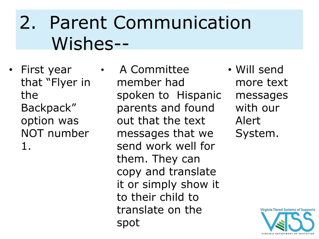 2 parent communication wishes