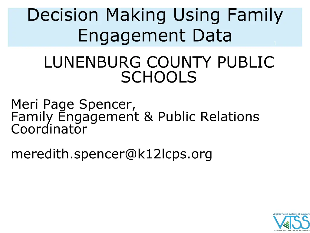 decision making using family engagement data