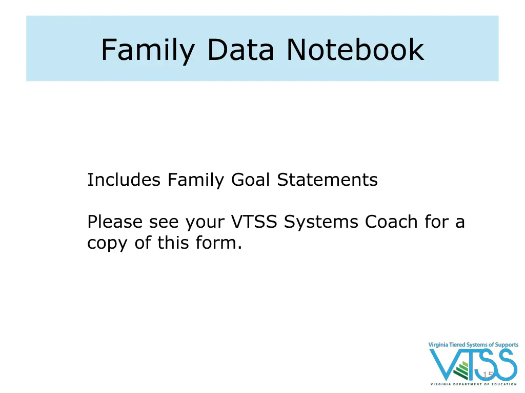 family data notebook