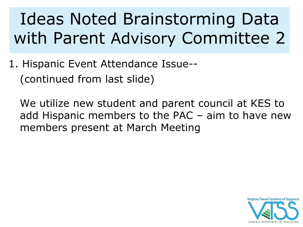 ideas noted brainstorming data with parent 1