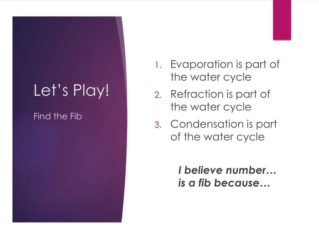 1 evaporation is part of the water cycle