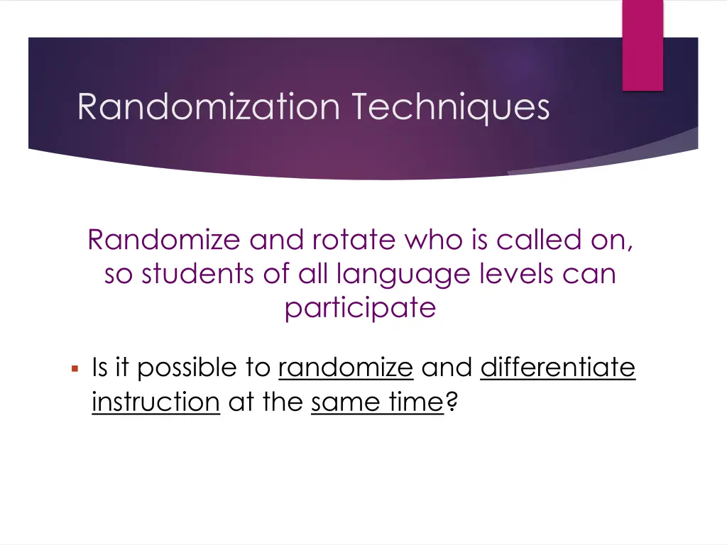 randomization techniques 1