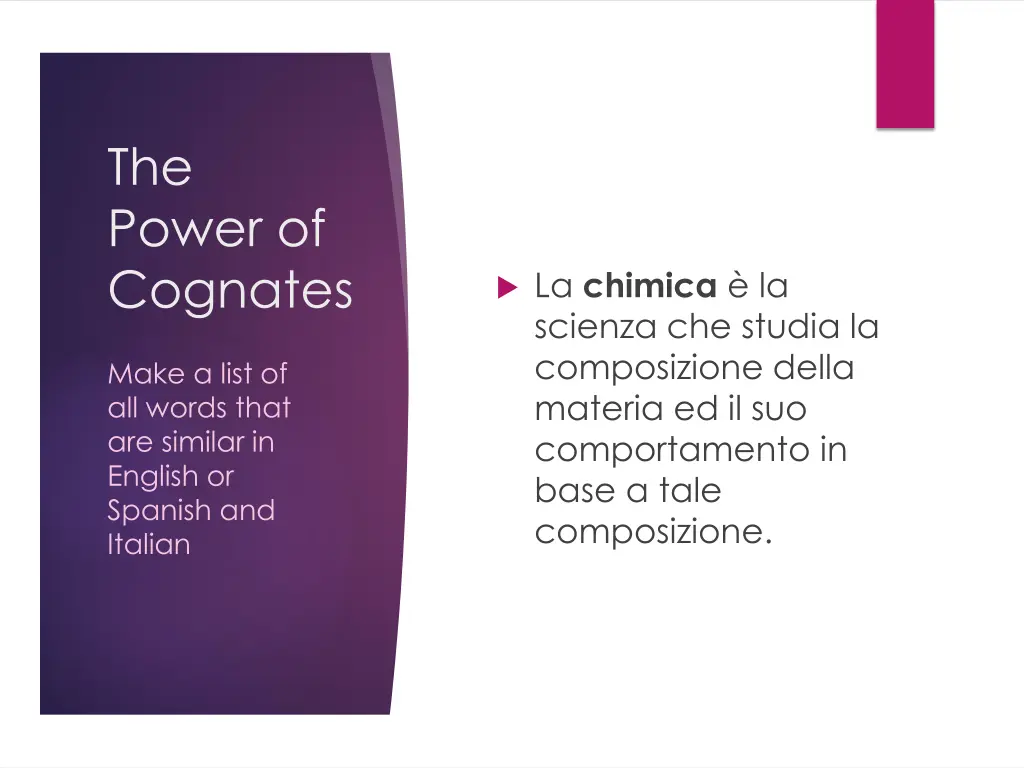 the power of cognates 1