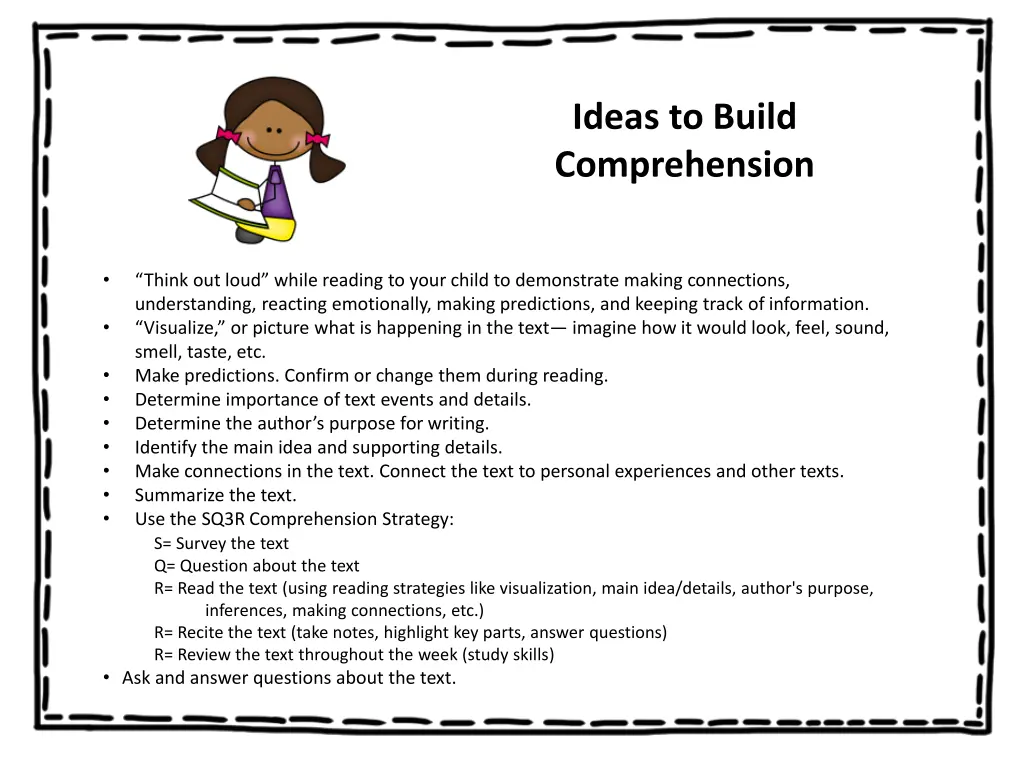 ideas to build comprehension