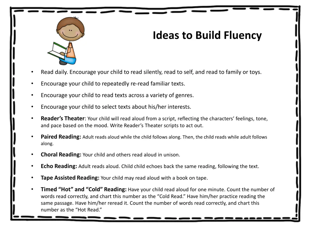 ideas to build fluency