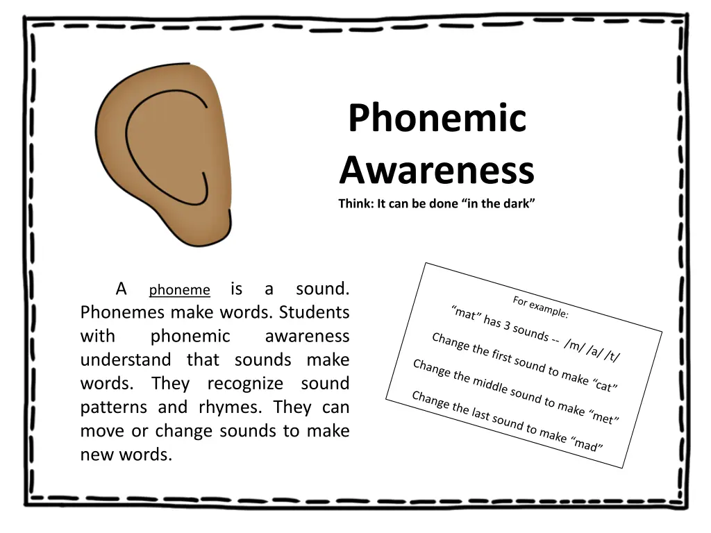 phonemic awareness think it can be done