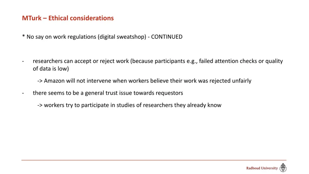 mturk ethical considerations 5